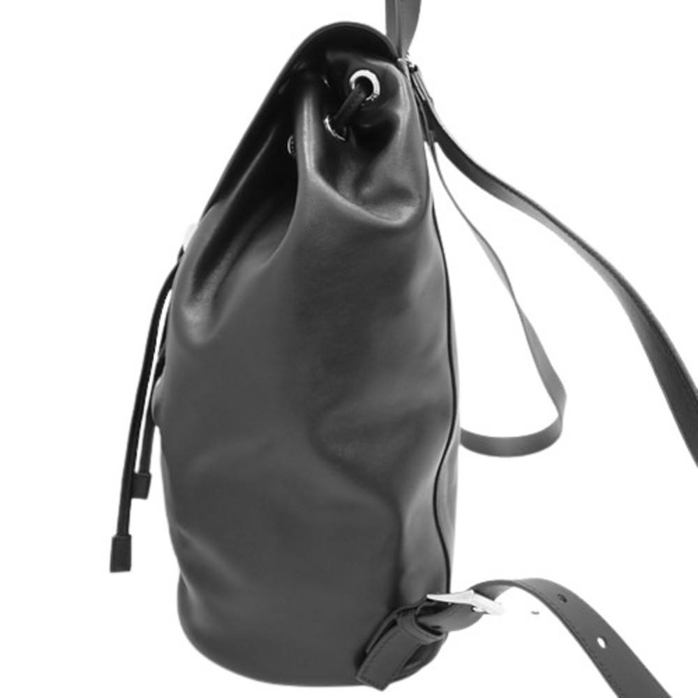 Prada Triangle Logo Rucksack Backpack Leather Bla… - image 3